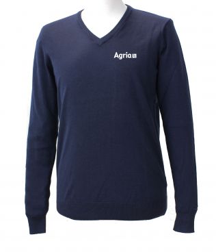 Genser strikket V-hals HERRE marine i gruppen Agria Shop /  Klr hos AgriaShop (AGRK60r)