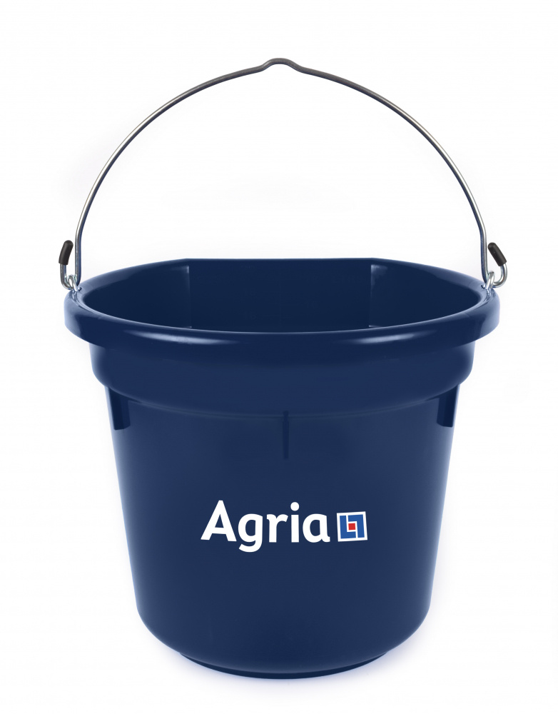 Fôrbøtte svart med flat side