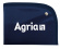 Sitteunderlag, blått med Agria logo